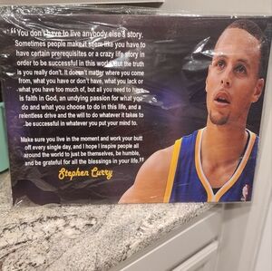 Canvas Wall Art Steph Curry Quote